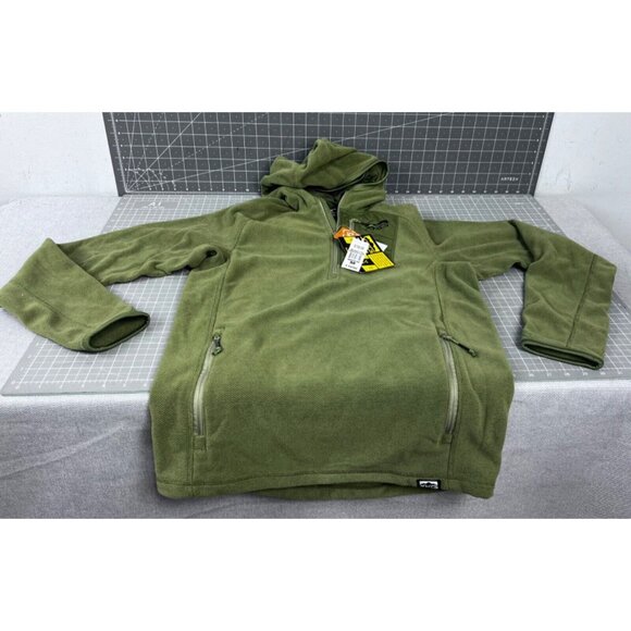 Men's King's Camo XKG Covert Hunting Hoodie Medium Olive Zipper Pockets & Hood - Picture 1 of 10